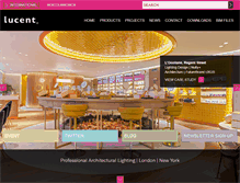 Tablet Screenshot of lucent-lighting.com
